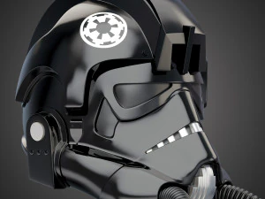 star wars imperial tie pilot helmet 3D Model