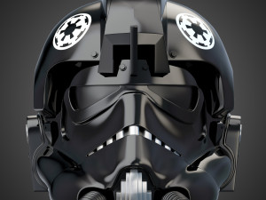 star wars imperial tie pilot helmet 3D Model