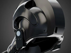 star wars imperial tie pilot helmet 3D Model