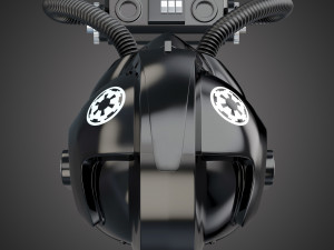 star wars imperial tie pilot helmet 3D Model