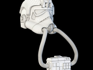 star wars imperial tie pilot helmet 3D Model