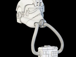 star wars imperial tie pilot helmet 3D Model