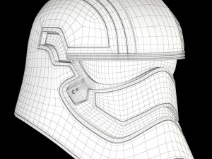 star wars first order captain phasma helmet 3D-Modell