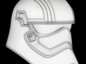star wars first order captain phasma helmet 3D Model