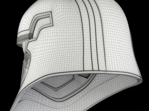 star wars first order captain phasma helmet 3D Model