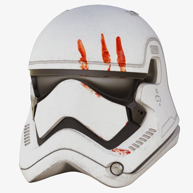 star wars first order stormtrooper finn helmet 3D Model .c4d .max .obj .3ds .fbx .stl .blend 
