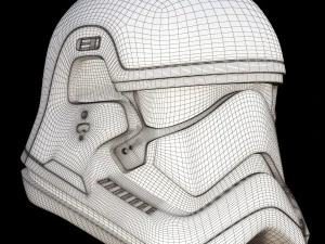 star wars first order stormtrooper finn helmet 3D Model