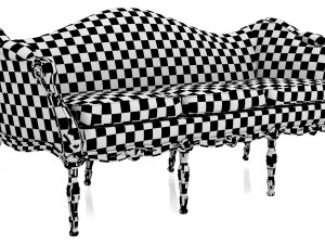george iii settee Model 3D
