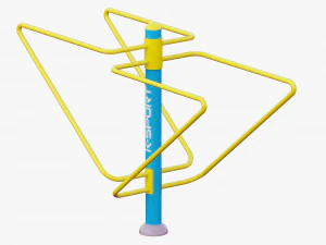 outdoor fitness equipments collection 3D Model