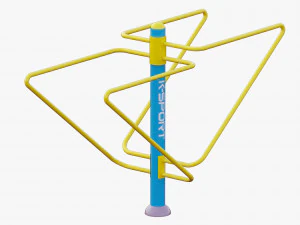 outdoor fitness equipments collection 3D Model