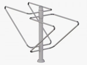 outdoor fitness equipments collection 3D Model