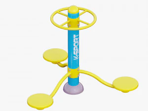 outdoor fitness equipments collection 3D Model