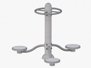 outdoor fitness equipments collection 3D Model