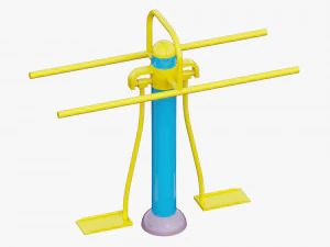 outdoor fitness equipments collection 3D Model