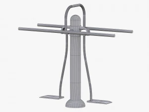 outdoor fitness equipments collection 3D Model