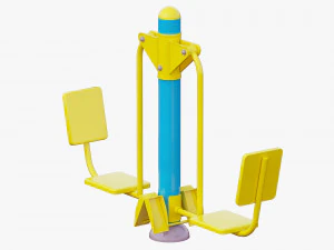 outdoor fitness equipments collection 3D Model