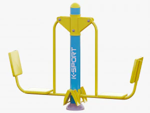 outdoor fitness equipments collection 3D Model