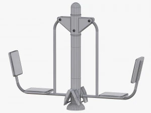 outdoor fitness equipments collection 3D Model
