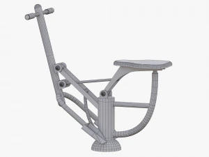 outdoor fitness equipments collection 3D Model
