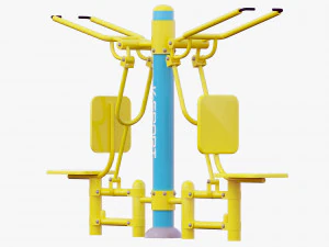 outdoor fitness equipments collection 3D Model
