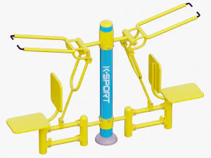 outdoor fitness equipments collection 3D Model