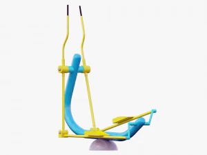 outdoor fitness equipments collection 3D Model