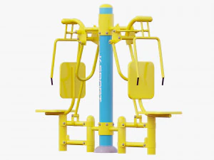 outdoor fitness equipments collection 3D Model