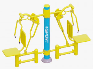 outdoor fitness equipments collection 3D Model