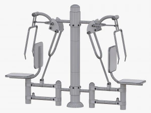outdoor fitness equipments collection 3D Model
