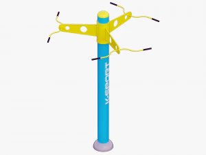 outdoor fitness equipments collection 3D Model