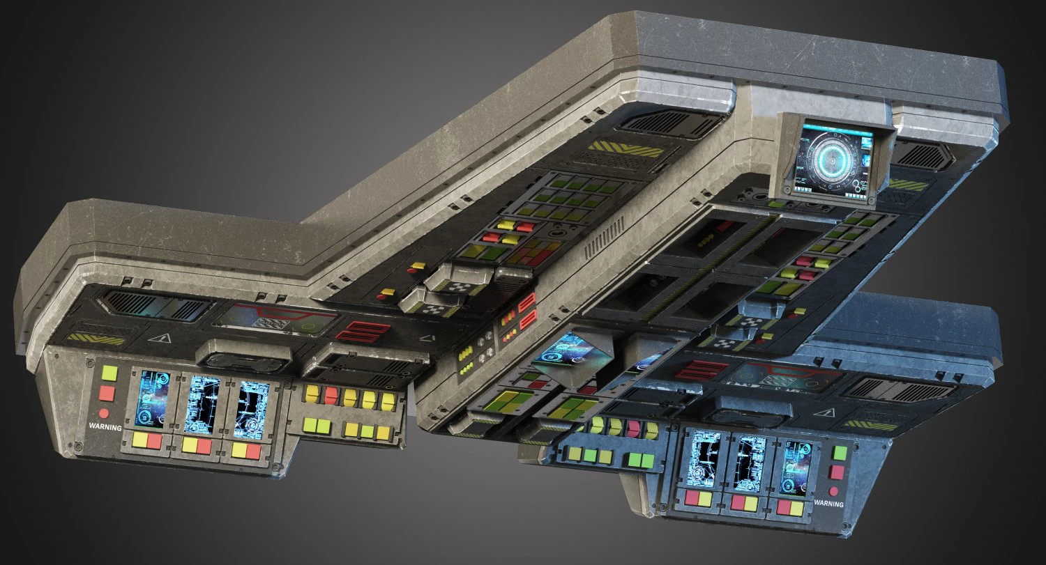 futuristic console 3D Model .c4d .max .obj .3ds .fbx .stl .blend 