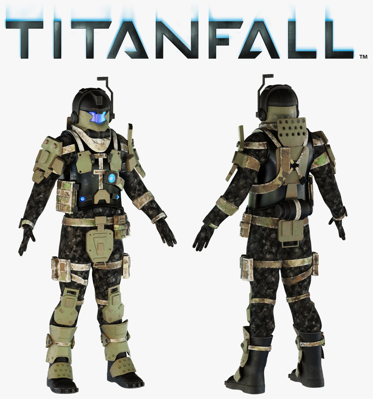 titanfall pilot 3D Model .c4d .max .obj .3ds .fbx .stl .blend 