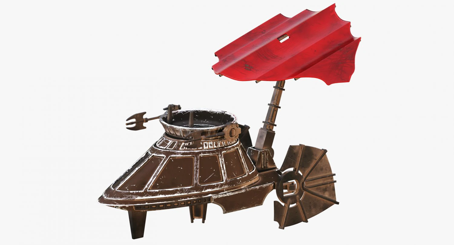 star wars sail skiff 3D Model .c4d .max .obj .3ds .fbx .stl .blend