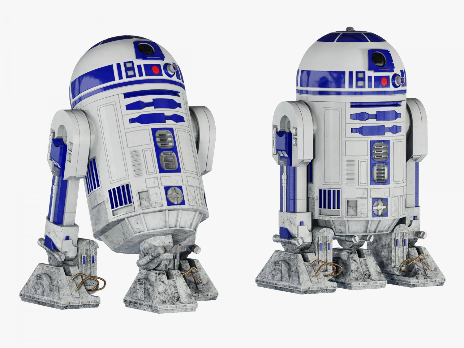 r2-d2 star wars droid 3D Model .c4d .max .obj .3ds .fbx .stl .blend 