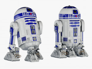 r2-d2 star wars droid Modelo 3D