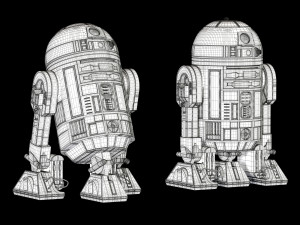 r2-d2 star wars droid Model 3D