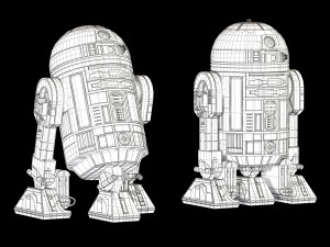 r2-d2 star wars droid Model 3D