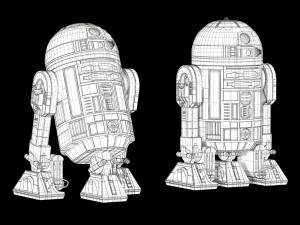 r2-d2 star wars droid 3D Model