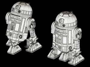 r2-d2 star wars droid Model 3D