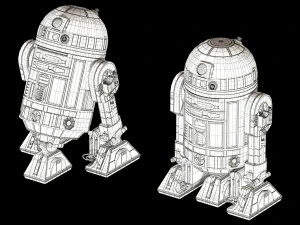 r2-d2 star wars droid 3D Model