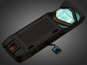 sci-fi cryo chamber cryopod 3D Model