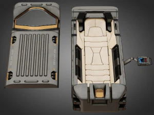 sci-fi cryo chamber cryopod 3D Model