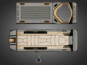 sci-fi cryo chamber cryopod 3D Model
