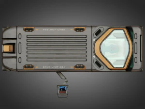 sci-fi cryo chamber cryopod 3D Model