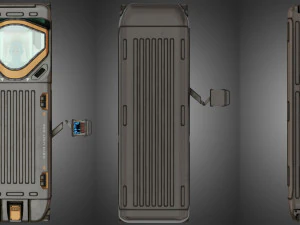 sci-fi cryo chamber cryopod 3D Model