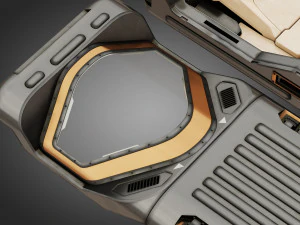 sci-fi cryo chamber cryopod 3D Model