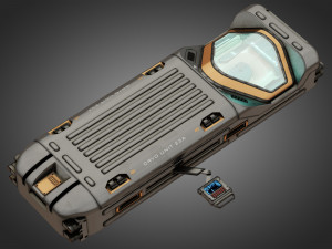 sci-fi cryo chamber cryopod 3D मॉडल