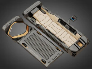 sci-fi cryo chamber cryopod 3D Model