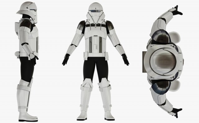 star wars imperial hovertank pilot 3D in 3DExport
