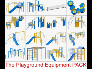 the playground equipment pack 3D Model